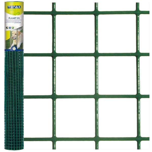 TENAX RETE PLAMET 20 IN FERRO ZINCATO PLASTIFICATO VERDE CONF.MT1,0X5