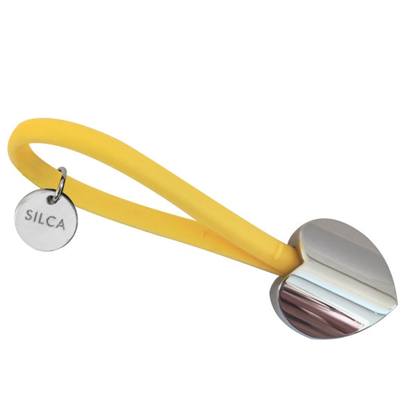 SILCA PORTACHIAVI A CUORE CON LACCIO IN GOMMA