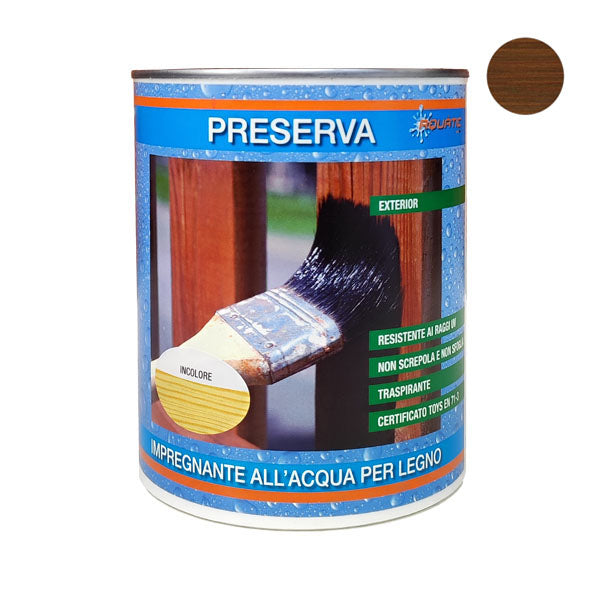 VERNITES PRESERVA IMPREGNANTE ALL'ACQUA NOCE SCURO LT 0,75