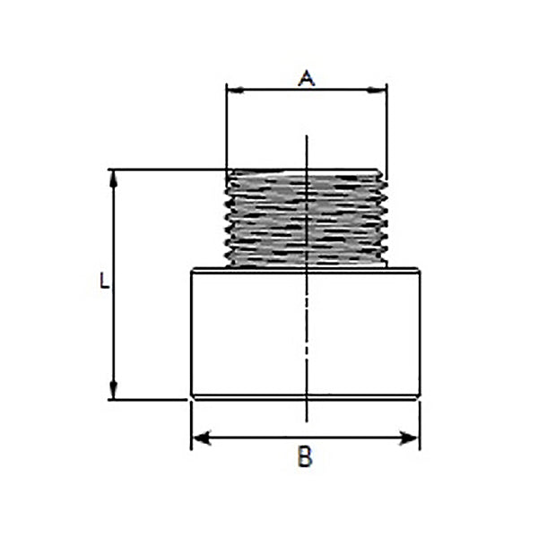 GT COMIS ART  76 PROLUNGA RIDOTTA IN OTTONE F/M 3/4"X1/2"