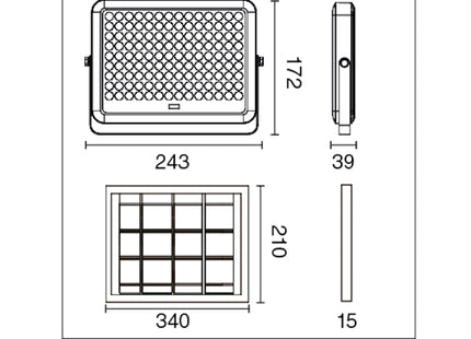 CENTURY PROIETTORE LED PROMETEO SOLARE 10W 4000K LM1400 IP65