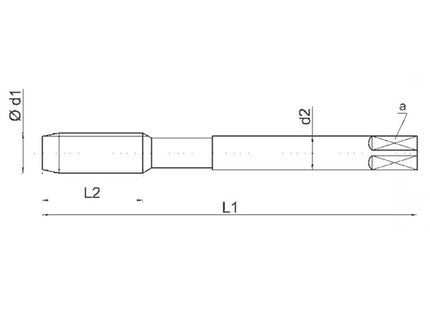 UFS MASCHIO MACCHINA V25 TXC HSS-V3 PER INOX FORI PASSANTI M12X1,75