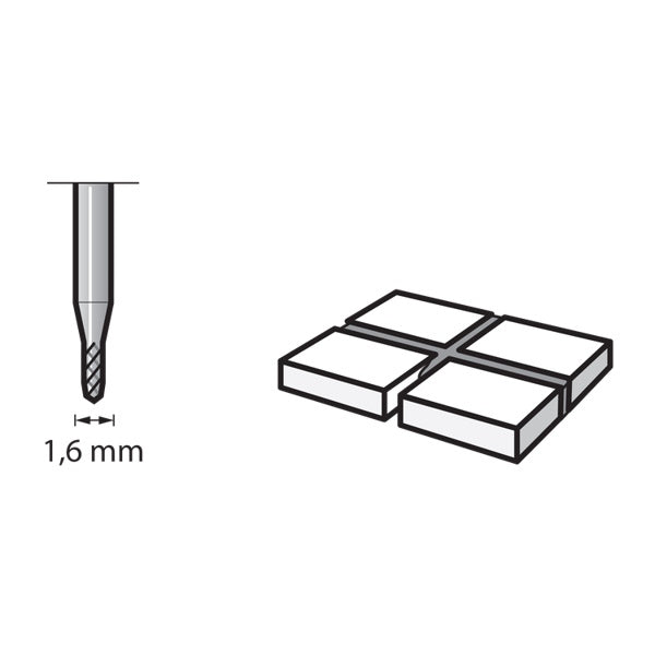DREMEL ART.   569 PUNTA PER RIMOZIONE CEMENTO D.MM1,6 CON GAMBO