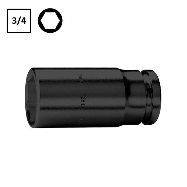 BETA   728L CHIAVE A BUSSOLA MACCHINA ESAGONALE LUNGA 3/4&quot;