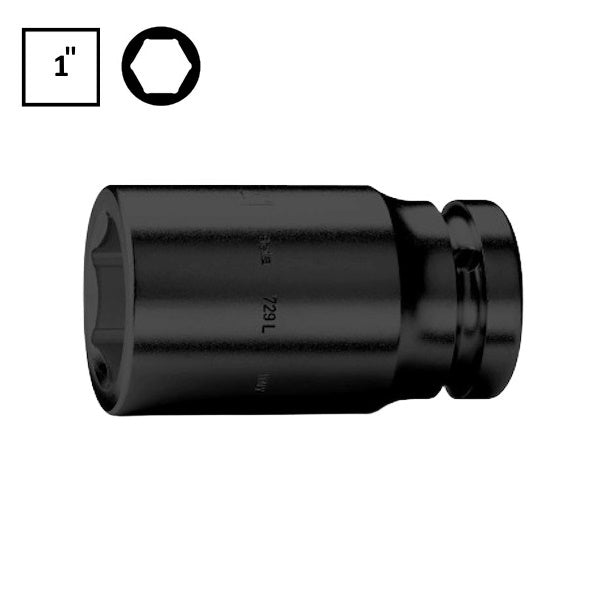 BETA   729L CHIAVE A BUSSOLA MACCHINA ESAGONALE LUNGA 1"