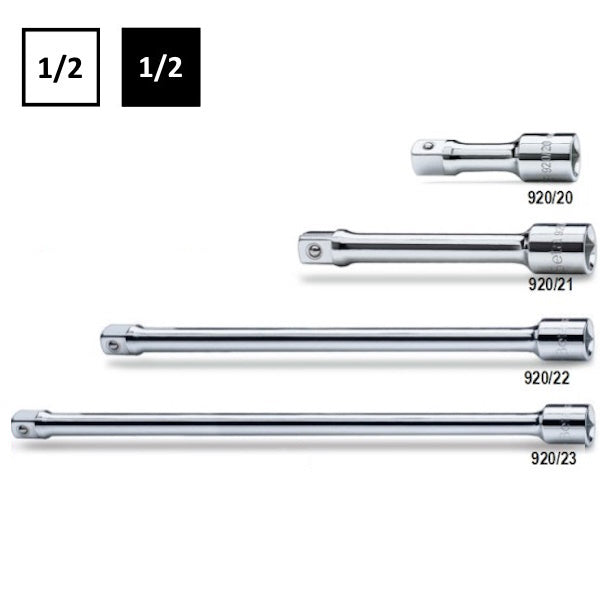 BETA   920/... PROLUNGA CON ATTACCO QUADRO MASCHIO E FEMMINA 1/2"