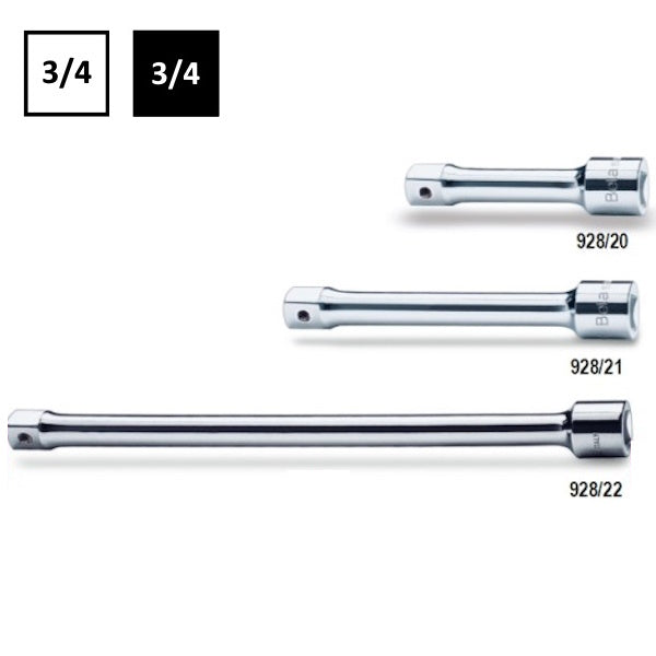 BETA   928/... PROLUNGA CON ATTACCO QUADRO MASCHIO E FEMMINA 3/4"