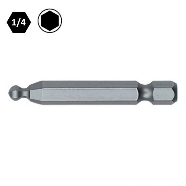 WITTE INSERTO BIT MASCHIO ESAGONALE SFERICO ATTACCO 1/4"