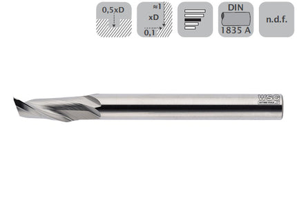 WSG FRESA CILINDRICA PER ALLUMINIO 1 TAGLIENTE IN HSS-E
