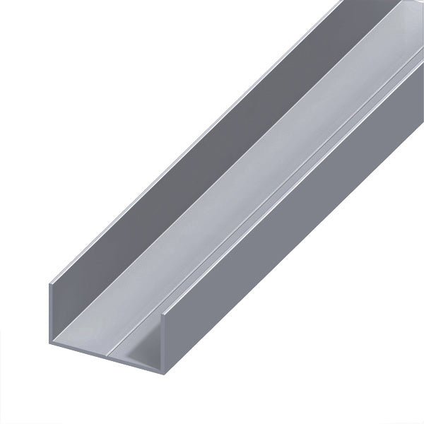 ALFER PROFILO RETTANGOLARE A U ALLUMINIO NATURALE MT.1