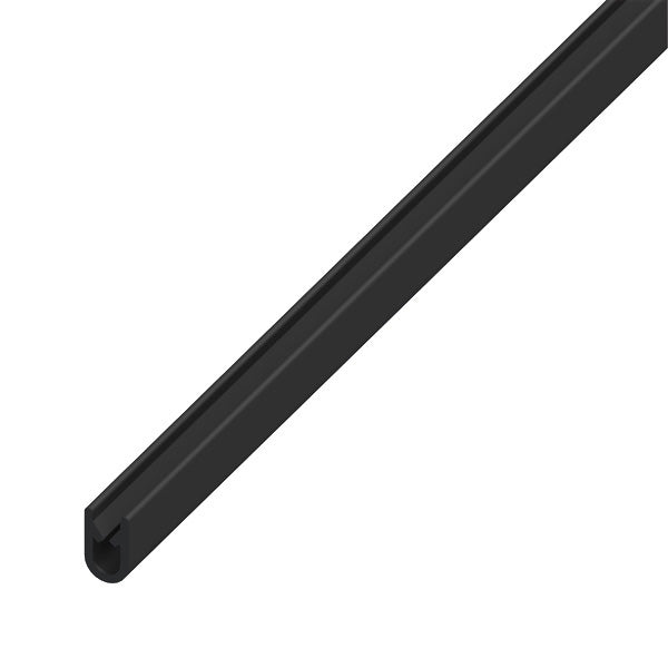 ALFER PROFILO PROTEZIONE BORDI PLASTICA NERO MM 9,5X6,5 MT2,5