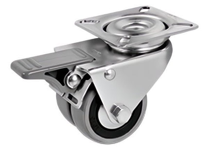 TELLURE ROTA RUOTA 37 GEMELLATA SUPPORTO GIREVOLE+FRENO D.MM75 KG 80