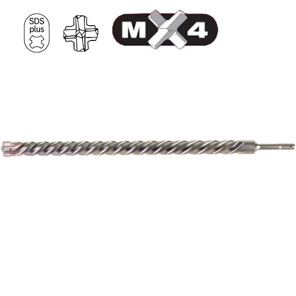 MILWAUKEE PUNTA SDS-PLUS MX4 A 4 TAGLIENTI D.MM 8  X 315
