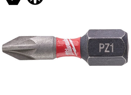 MILWAUKEE INSERTI BITS PER VITI A CROCE POZIDRIV PZ1X25MM CONF.PZ 2