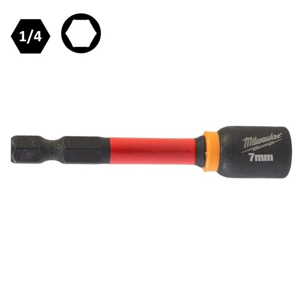 MILWAUKEE BUSSOLA ESAGONALE MAGNETICA MM 8,0X65 CON ATTACCO DA 1/4"