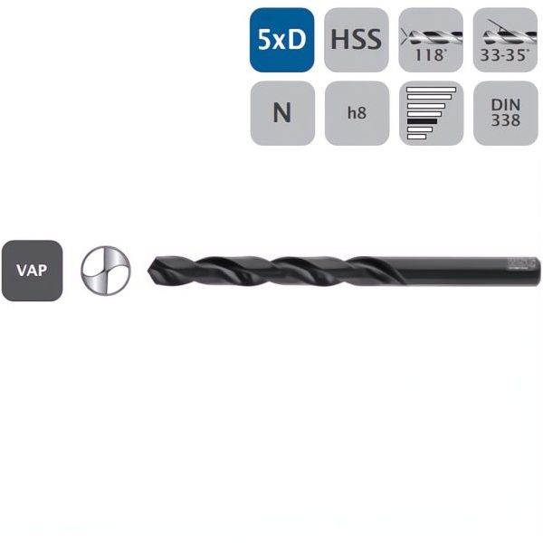 WSG PUNTA ELICOIDALE 5003 CORTA HSS DIN338