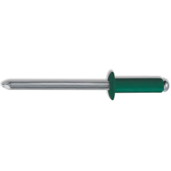 FAR RIVETTI IN LEGA DI ALLUMINIO VERNICIATO VERDE RAL 6005 D.MM4,8X12