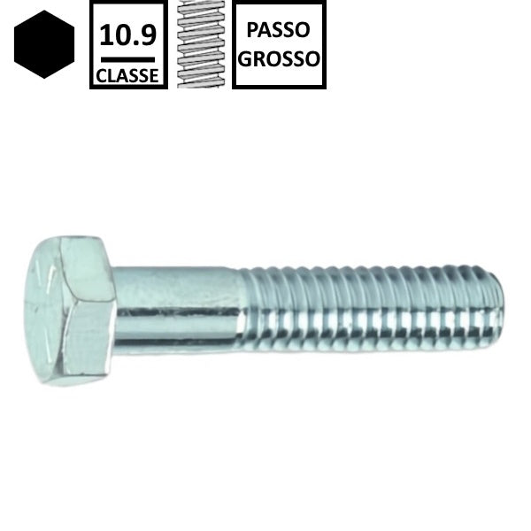 VITE TE PARZIALMENTE FILETTATA CL.10.9 ZINCATA BIANCA UNI 5737