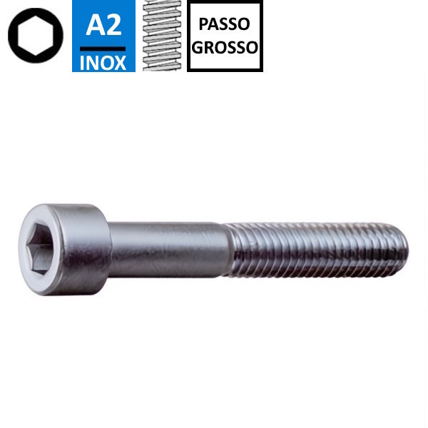 VITE TCEI IN ACCIAIO INOX A2 UNI 5931
