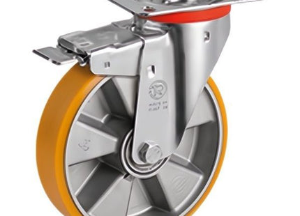 TELLURE ROTA RUOTA 65AL SUPPORTO GIREVOLE CON FRENO D.MM100 KG200
