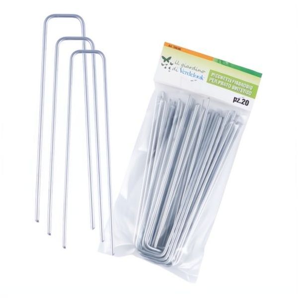 VERDELOOK PICCHETTI FERMAPRATO IN METALLO AD "U" IN BLISTER DA PZ.20