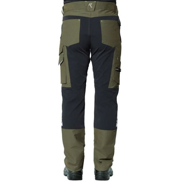 ISSA PANTALONE DA LAVORO FLEXARD VERDE/NERO