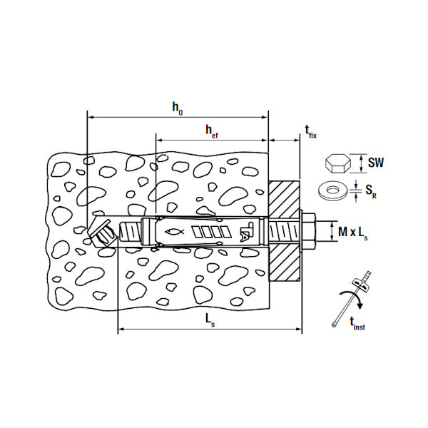 FISCHER TASSELLO TA M-S IN METALLO CON VITE TE