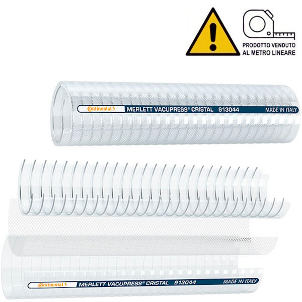 MERLETT TUBO VACUPRESS CRISTAL SPIRALE ACCIAIO