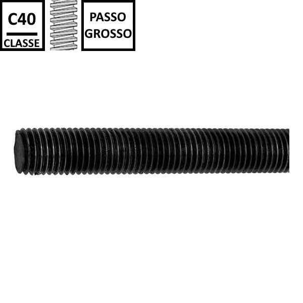 BARRA FILETTATA FERRO CLASSE C40 GREZZA DIN 975
