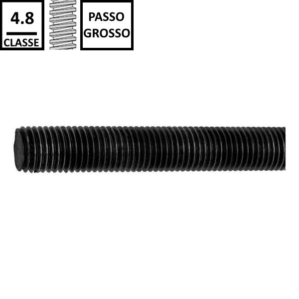 BARRA FILETTATA FERRO CLASSE 4.8 GREZZA DIN 975/DIN 976