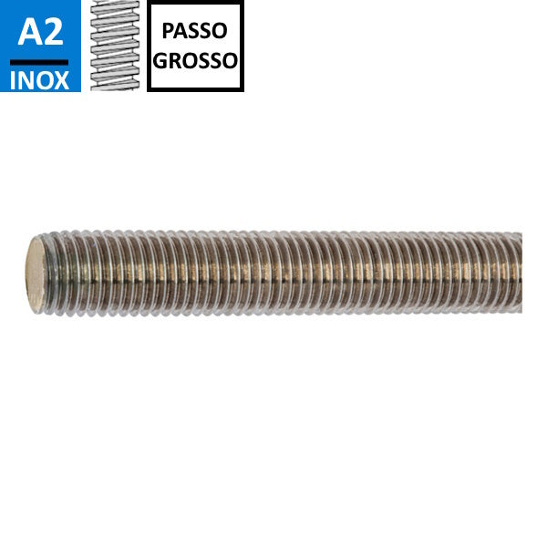 BARRA FILETTATA IN ACCIAIO INOX A2 DIN 975/DIN 976