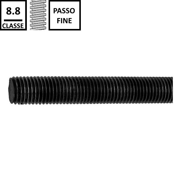 BARRA FILETTATA FERRO CL. 8.8 GREZZA PASSO FINE DIN 976