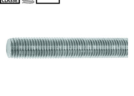 BARRA FILETTATA FERRO CLASSE 8.8 ZINCATA BIANCA M27X3X1000 DIN 975