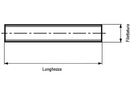 BARRA FILETTATA IN OTTONE PASSO GROSSO DIN 976