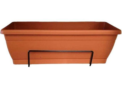 VECA CASSETTA ROXANNE IN PLASTICA TERRACOTTA CON SOTTOVASO E SUPPORTO