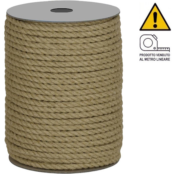 CORDA IN CANAPA RITORTA COLORE NATURALE