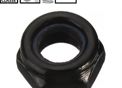 DADO AUTOBLOCCANTE BASSO PASSO GROSSO CL. 8 Z.NERO UNI 7474 DIN 985 M10