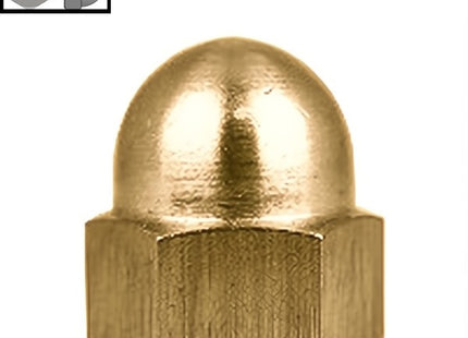 DADO ESAGONALE CIECO ALTO IN OTTONE UNI 5721 DIN 1587 M12