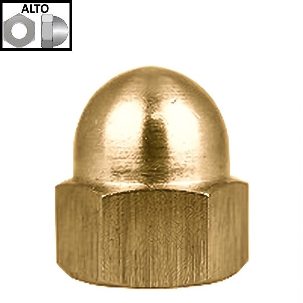 DADO ESAGONALE CIECO ALTO IN OTTONE UNI 5721 DIN 1587