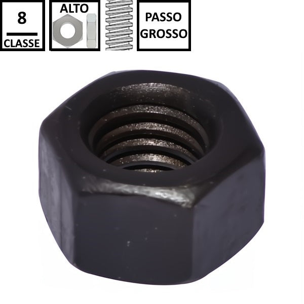 DADO ESAGONALE ALTO PASSO GROSSO CL. 8 GREZZO UNI 5587