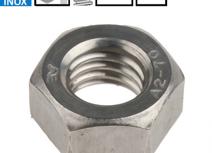 DADO ESAGONALE MEDIO PASSO GROSSO SX INOX A2 UNI 5588