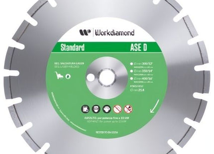WORKDIAMOND DISCO DIAMANTATO SEGMENTATO PER ASFALTO ASE D D.MM350X25,4