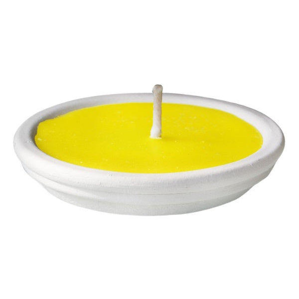 LA BRIANTINA FIACCOLA ALLA CITRONELLA IN CONTENITORE DI GESSO BIANCO