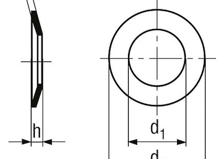 RONDELLE ELASTICHE CONICHE DIN 6796 GREZZE PER VITI M20