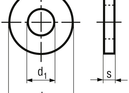 RONDELLE PIANE PER SERRAGGI PESANTI HV100 DIN 7349 GREZZE