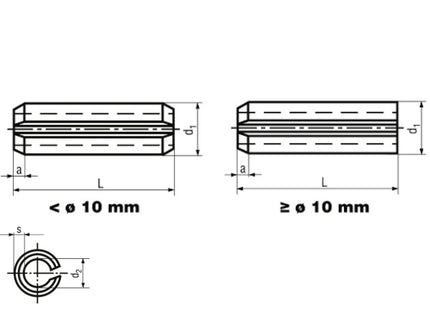 SPINA ELASTICA TIPO PESANTE UNI 6873 D.MM10,0X 70