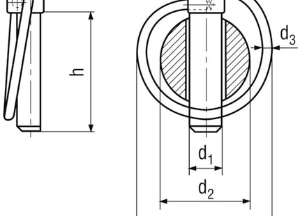 SPINA A SCATTO IN ACCIAIO ZINCATO DIN 11023 D.MM10,0