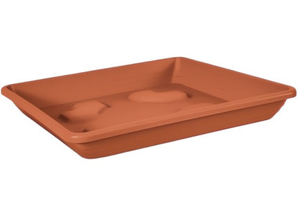 VECA SOTTOVASO QUADRATO IN PLASTICA COLORE TERRACOTTA CM 20