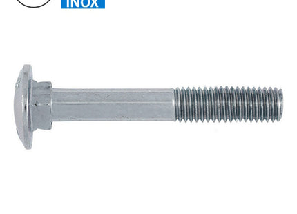 BULLONE A TESTA TONDA QUADRO SOTTOTESTA UNI 5732 INOX A2 M 8X100