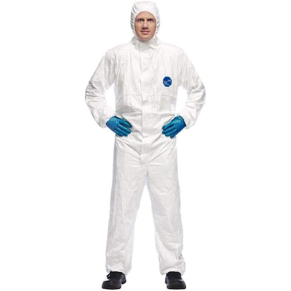 TUTA DI PROTEZIONE MONOUSO DUPONT MOD. TYVEK 500 XPERT BIANCA